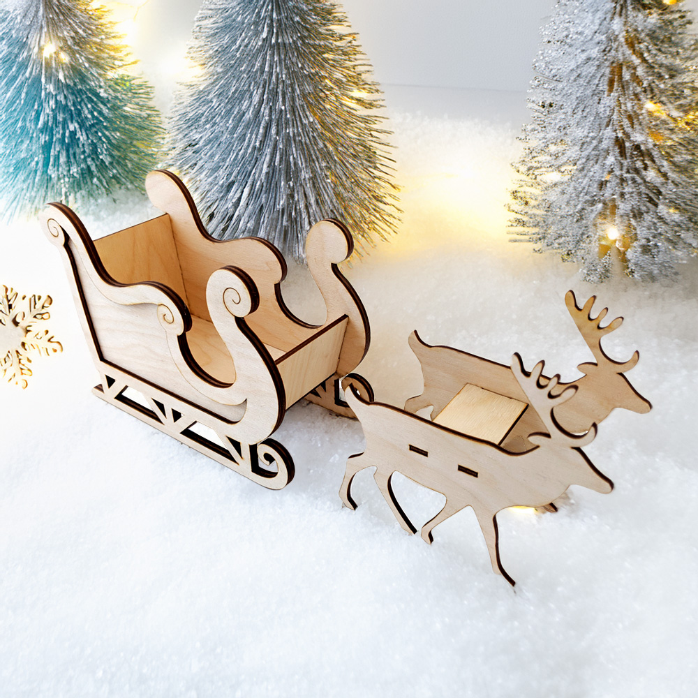 Sleigh with Reindeer